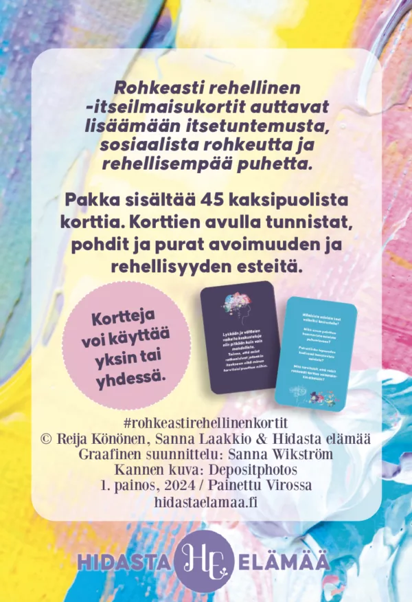 Rohkeasti rehellinen -itseilmaisukortit (10 pakkaa) - Image 9